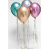 10 Balões Metálico Glossy Prata 30cm